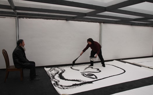 王麒誠“藝術梁山水墨108”巨幅漫藝術作品開展