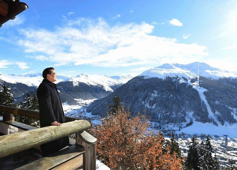 達(dá)沃斯論壇開(kāi)幕前一刻的李克強(qiáng)