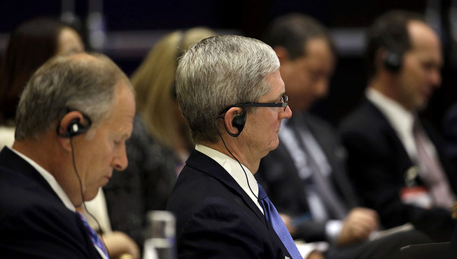 中美企業圓桌會：商界大佬“表情集”